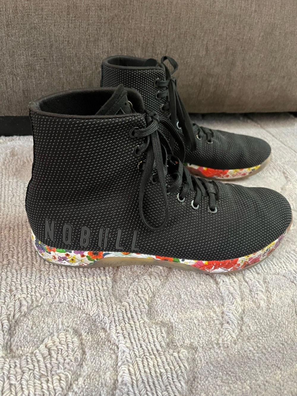 NOBULL Black Floral High-Top Trainer EU41